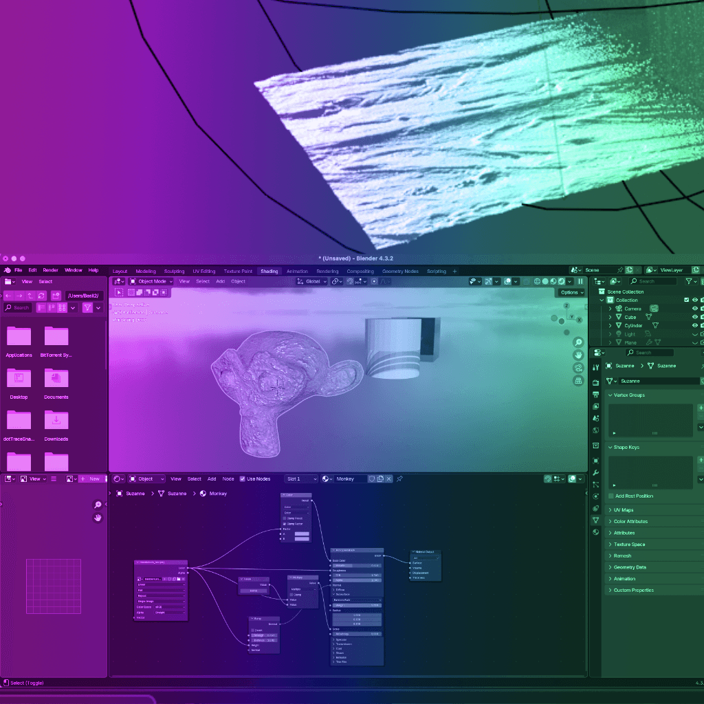 Blender Basics 02 – Einstieg in Materialien, Rendering, Nodes und UV Mapping