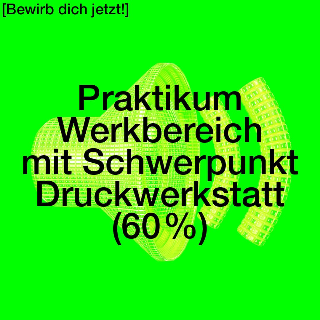 Praktikum Werkbereich mit Schwerpunkt Druckwerkstatt